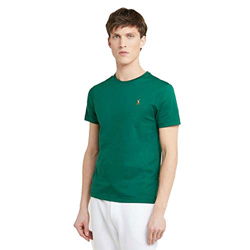 Ralph Lauren Camiseta Basica para Hombre Custom Slim Fit (XXL, College Green)