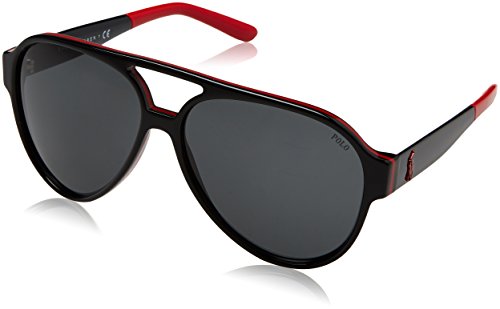 Ralph Lauren POLO 0PH4130 Gafas de sol, Black/Red, 61 para Hombre