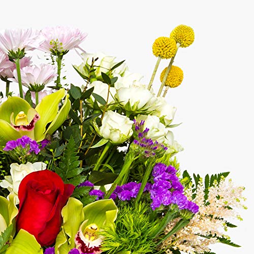 Ramo de flores naturales a domicilio variado Barcelona Style - Flores frescas - Envío a domicilio 24h GRATIS - Tarjeta dedicatoria incluida - Caja especial para ramos de flores naturales