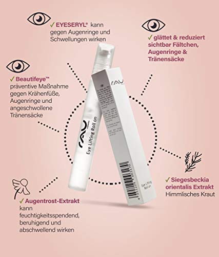 RAU Eye lifting - 10ml - para un área de los ojos radiante - RAU Cosmetics - Fabricado en Alemania