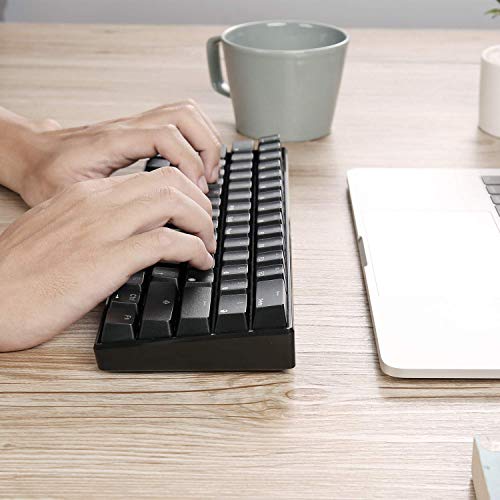 Real Kludge RK61 con cable / inalámbrico Bluetooth 3.0 Multi-Device retroiluminación LED mecánico for juegos / Oficina teclado for iOS, Android, Windows y Mac con batería de litio recargable, interrup