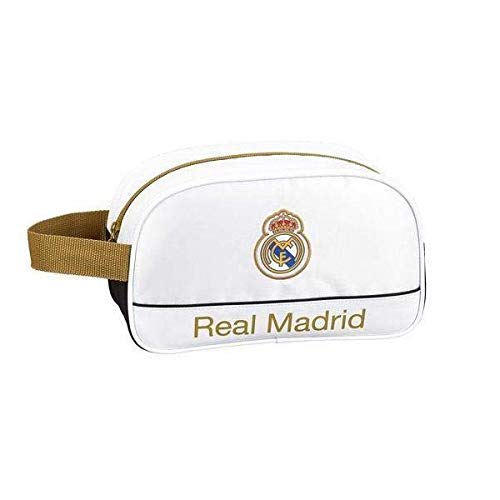 Real Madrid CF Neceser, Bolsa de Aseo Adaptable a Carro, Unisex Adulto, Multicolor, T.Única