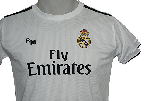 Real Madrid FC Camiseta Infantil Réplica Oficial Primera Equipación 2018/2019 (12 Años)