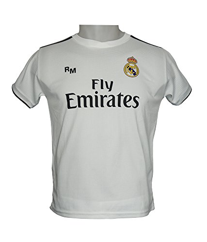 Real Madrid FC Camiseta Infantil Réplica Oficial Primera Equipación 2018/2019 (12 Años)