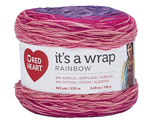 Red Heart It's A Wrap Rainbow Yarn, Parfait Hilo