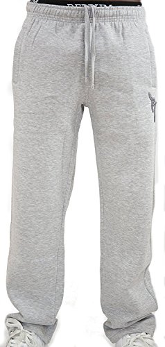 REDRUM Bronx - Pantalones de chándal para hombre, corte regular con cintura tipo bóxer Gris con logotipo gris. XS