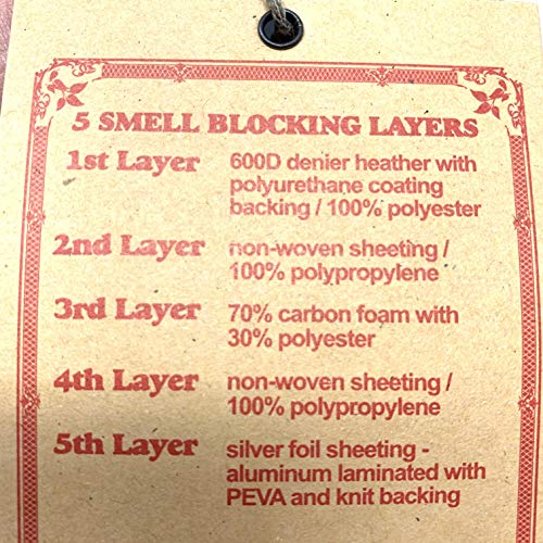 Reds Exclusive RAW Smell Proof Smokers Pouch with [3 Pack + 1 Tip Card Books] Extra Fine, King Skins Smoking Papers (Large)