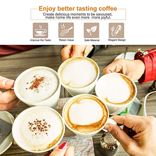 Reemplazo del filtro de la máquina de café Jisson para DeLonghi DLSC002, Cartuchos de filtro de agua Activador de carbón, Compatible con De'Longhi ECAM, Esam, ETAM, BCO, EC. (Paquete de 4)