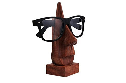 Regalo de día para Navidad o Acción de Gracias, clásicas gafas de madera de Sheesham, soporte para gafas, soporte para gafas de sol, soporte para gafas marrón, soporte para gafas