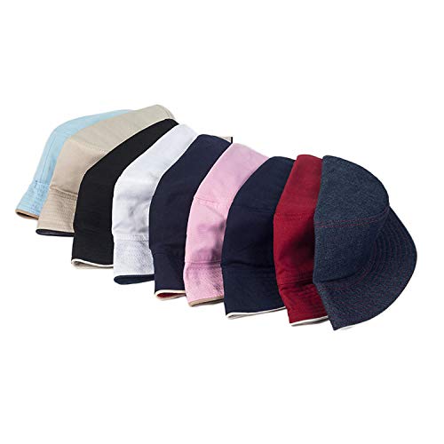 Regalo Para El Dia Del Padre-Sombrero De Pescador De Algodón Capa De La Cuenca De Primavera Y Otoño Color Sólido Ropa De Doble Cara Hombres Y Mujeres Sombrero De Visera Par De Gorras De Tela Código
