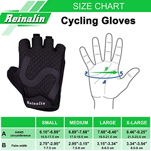 Reinalin Guantes de Ciclismo,Guantes MTB,Antideslizantes Guantes Transpirables,Adecuado para Ciclismo de Montaña,Todo el Vehículo de Terreno,Bicicleta de Montaña,Guantes de Verano para Hombre/Mujer