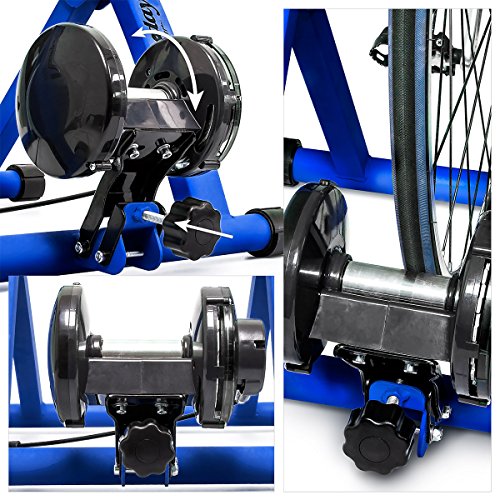 Relaxdays, convierte bicicleta común a estática, Mide: 54 x 46 x 20 cm, Azul, Unisex-Adult, 1 Ud