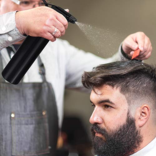 Relaxdays Pulverizador Agua, Set de 3, Capacidad 300 ml, Botes Spray, Atomizador, Botella Peluquería, PP-Aluminio, Azul