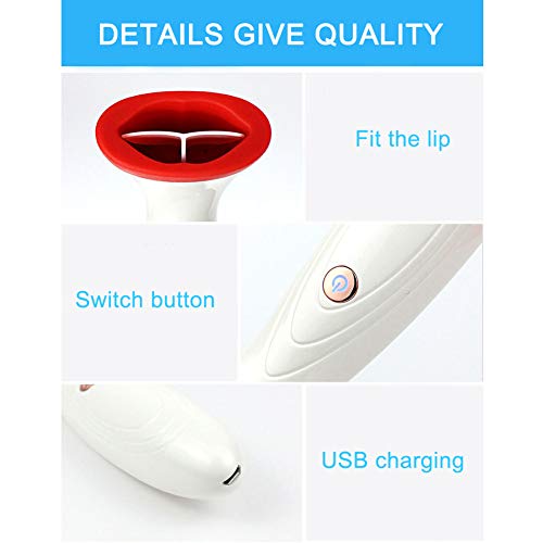 Relleno De Labios Automático, Dispositivo De Relleno De Labios, Herramienta Recargable Para Aumentar El Grosor De Labios, Potenciador De Labios Eléctrico, 3 Potencia De Succión, Para Mujeres Y Niñas