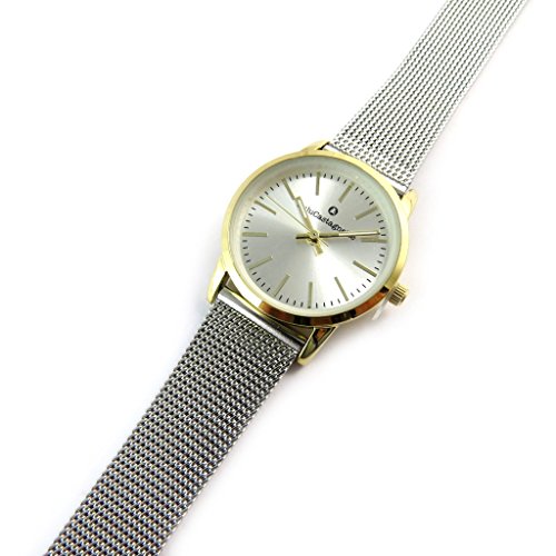 Reloj de diseño 'Lulu Castagnette'de plata dorada.