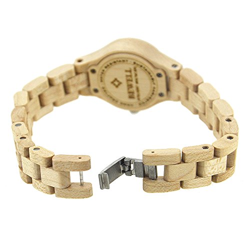 Reloj de Moda de las mujeres reloj de cuarzo hecho a mano natural Arce reloj de pulsera elegante y hermosa perfecto accesorio de fiesta