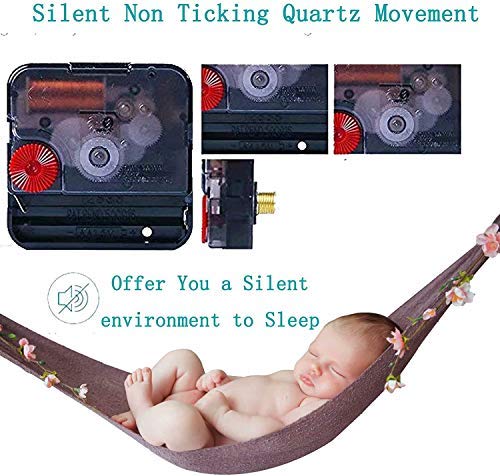 Reloj de Pared Moderno,Feliz Navidad Muñeco de nieve Copo de nieve Estrella Hoja sagrada,Grandes Decorativos Silencioso Reloj de Cuarzo de Redondo No-Ticking para Sala de Estar,25cm diámetro