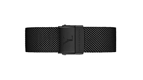 Reloj de Pulsera de Acero Inoxidable Classic Jericho (Hombre y Mujer), de la Marca Loewen – Reloj con Correa de Acero Inoxidable (Negro Mate), Reloj de Pulsera en Negro Mate