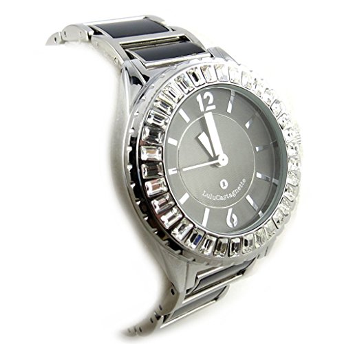 Reloj de pulsera 'french touch' 'Lulu Castagnette'plateado negro.