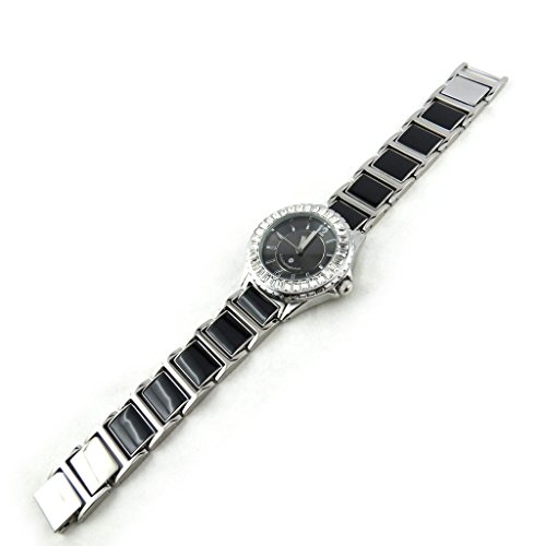 Reloj de pulsera 'french touch' 'Lulu Castagnette'plateado negro.