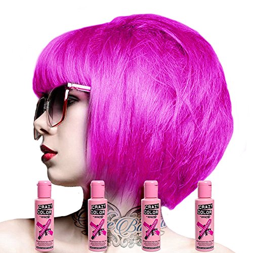 Renbow - Crazy Colour - Cremas de color semi-permanente para el cabello, 100 ml, 4 unidades