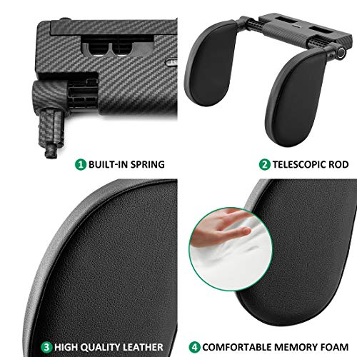 Reposacabezas para Coche, Apoya Cabeza para Asiento de Coche, Almohada del Cuello de Viaje para Asiento de Automóvil para Niños y Adultos