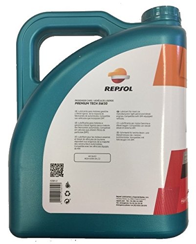 Repsol RP081L55 Premium Tech 5W-30 Aceite de Motor para Coche, 5 L