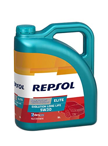 Repsol RP141Q55 Elite Evolution Long Life 5W-30 Aceite de Motor para Coche, Multicolor, 5 L