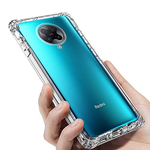 Reshias Funda para Xiaomi Poco F2 Pro con [2 Pack] Cristal Templado Protector de Pantalla, Suave TPU Transparente Gel Silicona Anti-caída Protectora Carcasa para Xiaomi Poco F2 Pro 5G (6,67 Pulgadas)