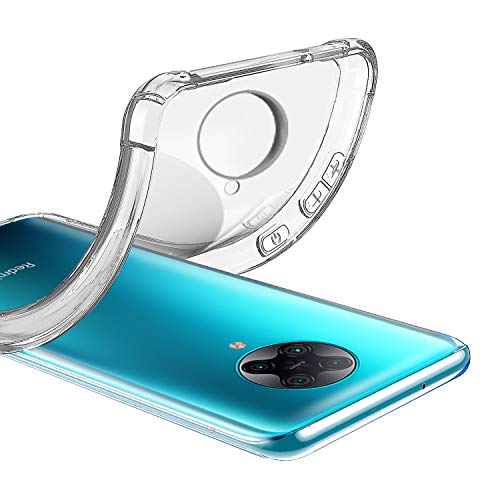 Reshias Funda para Xiaomi Poco F2 Pro con [2 Pack] Cristal Templado Protector de Pantalla, Suave TPU Transparente Gel Silicona Anti-caída Protectora Carcasa para Xiaomi Poco F2 Pro 5G (6,67 Pulgadas)