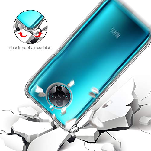 Reshias Funda para Xiaomi Poco F2 Pro con [2 Pack] Cristal Templado Protector de Pantalla, Suave TPU Transparente Gel Silicona Anti-caída Protectora Carcasa para Xiaomi Poco F2 Pro 5G (6,67 Pulgadas)