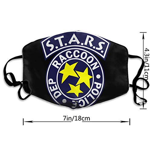 Resident Evil Unisex Microfibra cuello calentador multifunción a prueba de viento Bandanas a prueba de polvo para polvo y aire libre