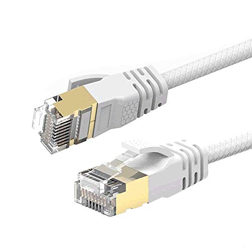 Reulin 10M Cat 7A Cable de red Ethernet - Ultra Delgado - Velocidad de hasta 40Gbs-1000MHz compatible con Cat5 Cat5e Cat6 Cat6a Cat7 Cat7A+ Switch Enrutador Módem para redes de alta velocidad