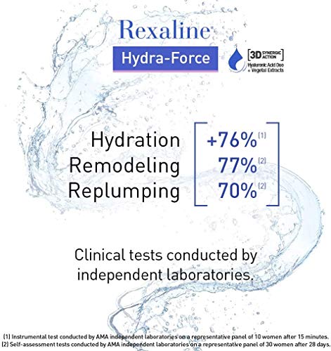 Rexaline - Hydra-Force - Suero de juventud sobrehidratante - Cuidado antiarrugas y antienvejecimiento - Suero facial - Dúo de ácido hialurónico - Todo tipo de pieles - Cruelty Free - 30ml