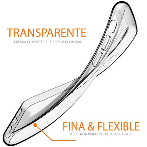 REY - Funda Carcasa Gel Transparente para Samsung Galaxy A40, Ultra Fina 0,33mm, Silicona TPU de Alta Resistencia y Flexibilidad