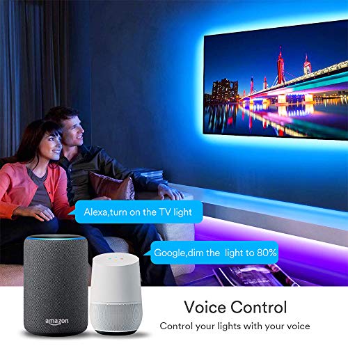 RGB Tira LED WiFi- Lumary 3M Luces LED Kit Funciona con Alexa/Google Home/App, Función de Tiempo,Sync con Música,Multicolor Tira de LED Kit,Perfecto para Navidad,Fiesta y Decoración Doméstico.