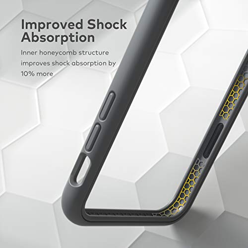 RhinoShield Funda Bumper Compatible con [iPhone SE2 / SE (2020) / 8/7] | CrashGuard NX - Carcasa con Tecnología de Absorción de Golpes - Resistente a Impactos de más de 3.5 Metros - Negro/Rojo