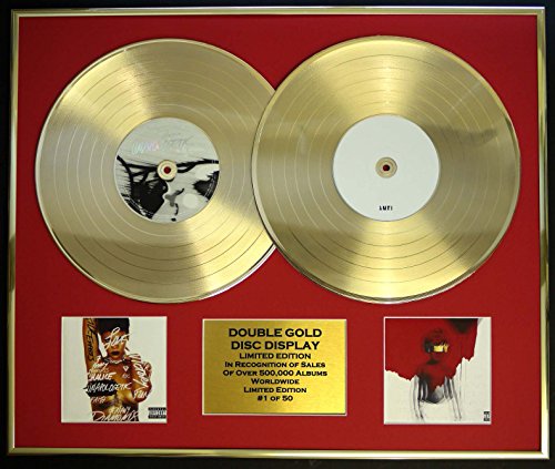 RIHANNA/double CD Disco de Oro & Foto Display/Edicion LTD/Certificato di autenticità/UNAPOLOGETIC & ANTI