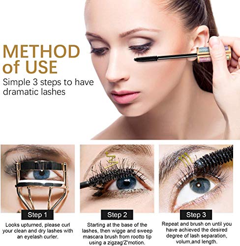 Rímel estrellado de seda 4D, impermeable, resistente al sudor, denso, rizado, maquillaje fácil de aplicar (1)