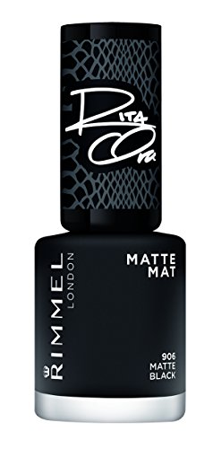 Rimmel Nail Polish 60 Seconds Super Shine By Rita Ora 906 Matte Black Lakier do paznokci 8ml