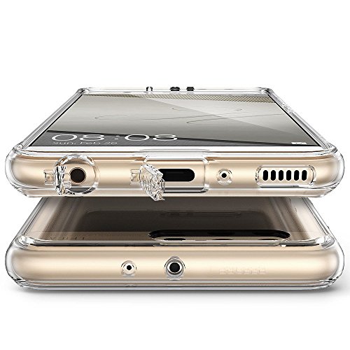 Ringke Funda para Huawei P10 Plus, [Fusion] Protector de TPU con Parte Posterior Transparente de PC Caso Protectora biselada para Huawei P10 Plus 2017 - Negro Tinta Ink Black