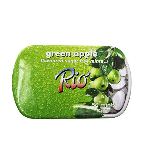 Rio 瑞欧 无糖薄荷糖 青苹果味14g(盒装)清新口气口香糖压片零食糖果 Rio Rio Rio Sugarless Mint Sugar Green Apple Flavor 14g (Boxed) Fresh Flavor Chewing Gum Pressed Snack Candy