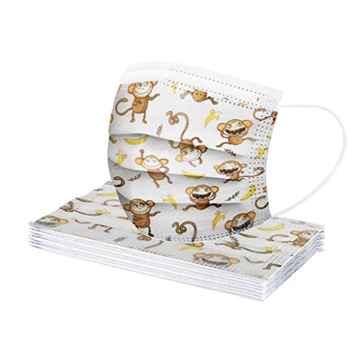 riou 50 Piezas Niños Protección Desechable Transpirables, infantil de Dibujos Animados ??????????? para Actividades al Aire Libre, Escuela