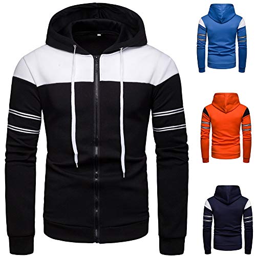 riou Sudadera Hombres Manga Larga Chaqueta con Capucha Pulóver Slim Fit Hoodie Deportes Casual Outwear Invierno Abrigo Parka Pullover Blusa Tops