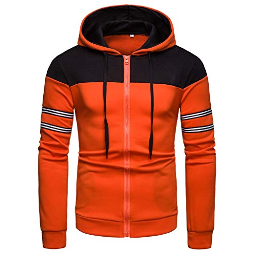 riou Sudadera Hombres Manga Larga Chaqueta con Capucha Pulóver Slim Fit Hoodie Deportes Casual Outwear Invierno Abrigo Parka Pullover Blusa Tops