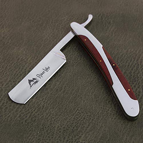 River lake Llegada Hombres Vintage Straight Edge Acero inoxidable Shaper Hair Barber Razor Plegable Manual Cuchillo de afeitar envío gratis-jh 40