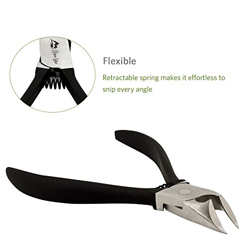 RIVERLAKE RC501 - Pinzas cortaúñas y cortadoras de cutículas profesionales de acero inoxidable, para uñas gruesas o con hongos, para personas mayores, cortadoras de precisión muy afiladas...