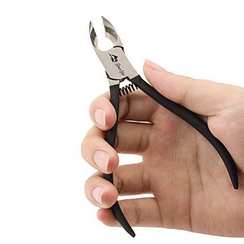 RIVERLAKE RC501 - Pinzas cortaúñas y cortadoras de cutículas profesionales de acero inoxidable, para uñas gruesas o con hongos, para personas mayores, cortadoras de precisión muy afiladas...