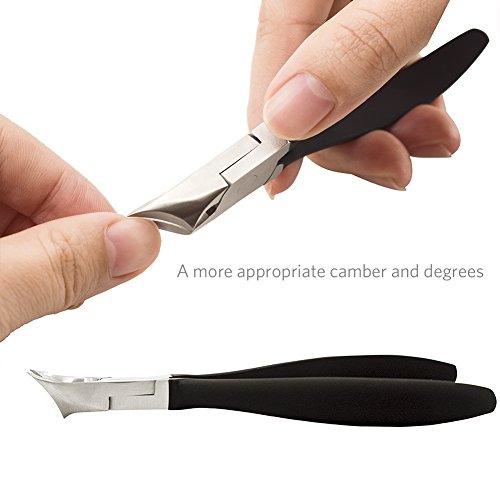 RIVERLAKE RC501 - Pinzas cortaúñas y cortadoras de cutículas profesionales de acero inoxidable, para uñas gruesas o con hongos, para personas mayores, cortadoras de precisión muy afiladas...