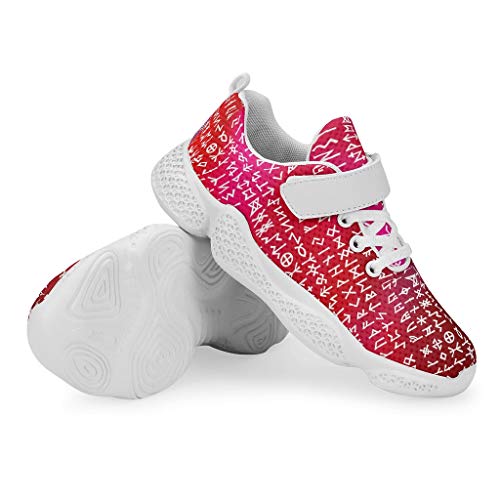 RNGIAN - Zapatillas de Deporte para Correr y Correr, con cojín de Aire, para niño, Infantil, Blanco, 30